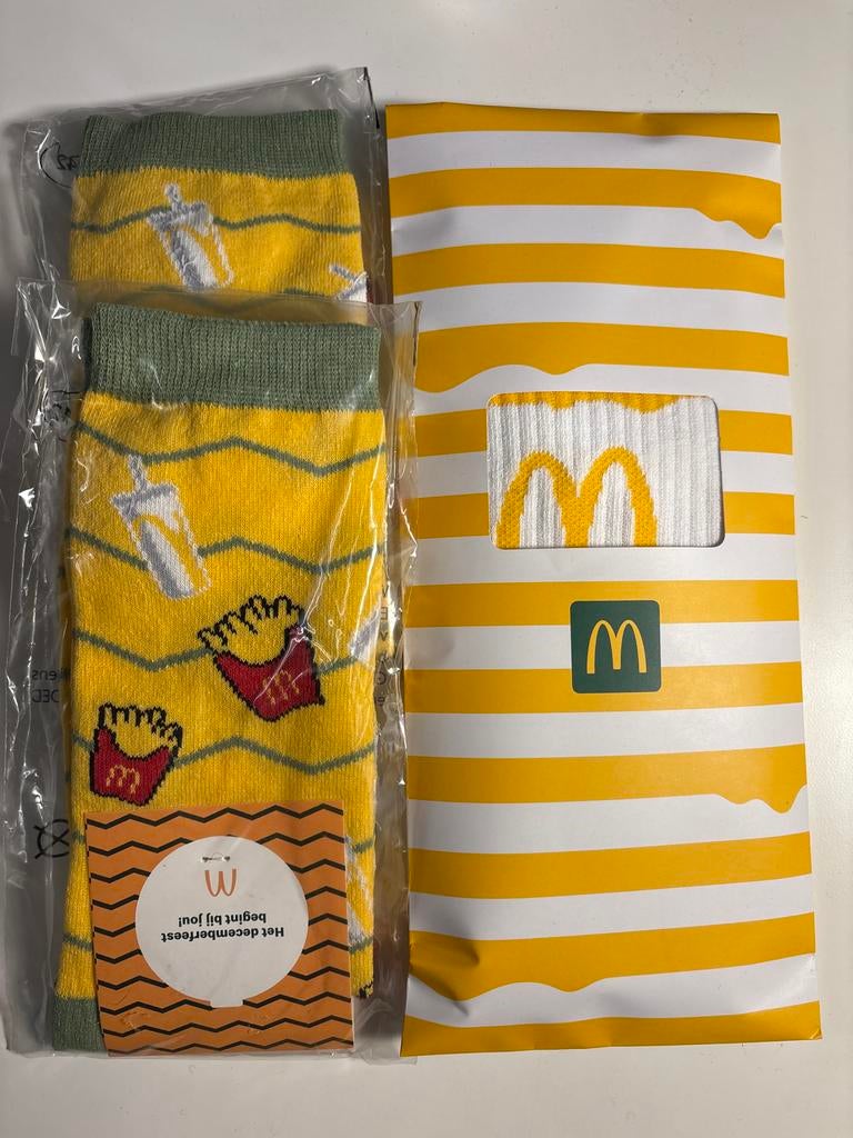 McDonald's Sokken - Nieuw in verpakking (Maat 38-42), Sokken en Kniesokken, Geel, Nieuw, Ophalen of Verzenden