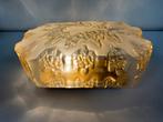 vintage Hugo Honsel Leuchten plafond wandlamp amberkleurig, Ophalen of Verzenden, Glas