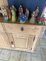 10 ANTIEKE KERSTSTAL FIGUREN, Diversen, Kerst, Ophalen of Verzenden, Gebruikt