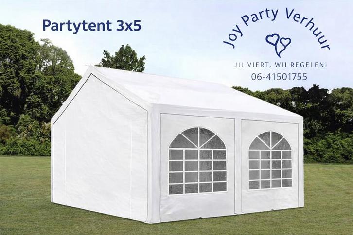 Partytent 3x5 te huur / huren, Tuin en Terras, Partytenten, Zo goed als nieuw, Minder dan 5 meter, Ophalen