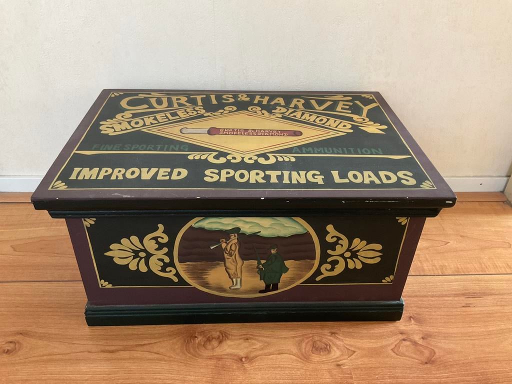 Houten opberg kist Curtis & Harvey, Ophalen, Zo goed als nieuw