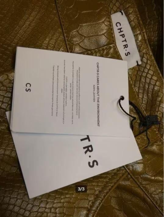 CHPTR-S - 100% leren broek maat 36 - Nieuw €725 - CHPTRS, Nieuw, Ophalen of Verzenden, X, Maat 36 (S)