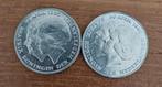 2x 2 1/2 gulden met dubbele kop 1980, Postzegels en Munten, Munten | Nederland, Ophalen of Verzenden, Koningin Beatrix, Overige waardes