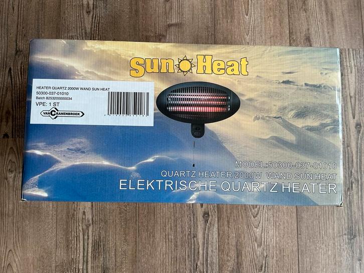 Nieuw: Suno Heat Terrasverwarmer Wandmodel Elektrisch Zwart, Tuin en Terras, Terrasverwarmers, Nieuw, Elektrisch, Wand, Ophalen of Verzenden