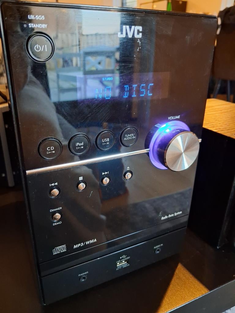 JVC UX-SG5 Radio, iPod & USB speler met audio-ingang, Gebruikt, JVC, Microset, Ophalen of Verzenden