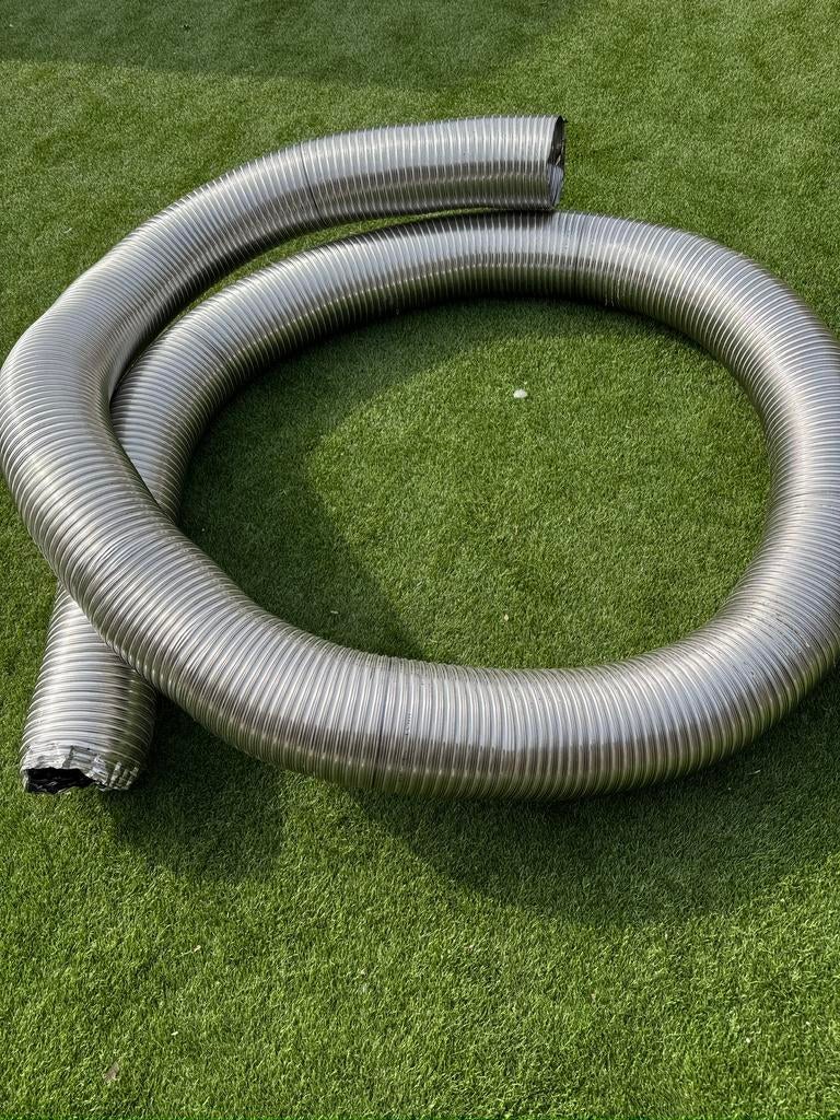 Dubbelwandige flexibele rvs buis 180, Huis en Inrichting, Kachels, Houtkachel, Ophalen of Verzenden, Zo goed als nieuw, Inbouw