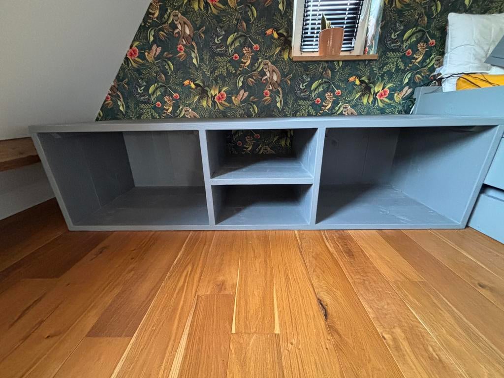 Steigerhouten (tv stereo) kast 190x58x50, Ophalen, 150 tot 200 cm, Zo goed als nieuw, Minder dan 100 cm