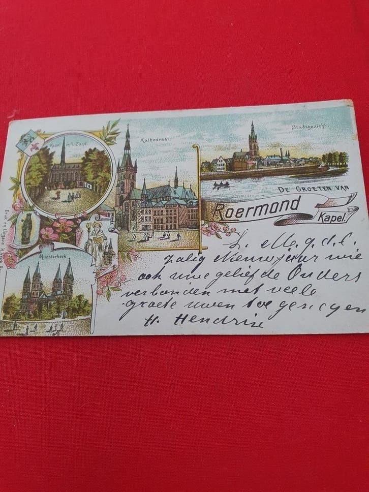 Oude Ansichtkaart Roermond - Gelopen 1917, Verzamelen, Ansichtkaarten | Nederland, Verzenden, Voor 1920, Gelopen, Limburg