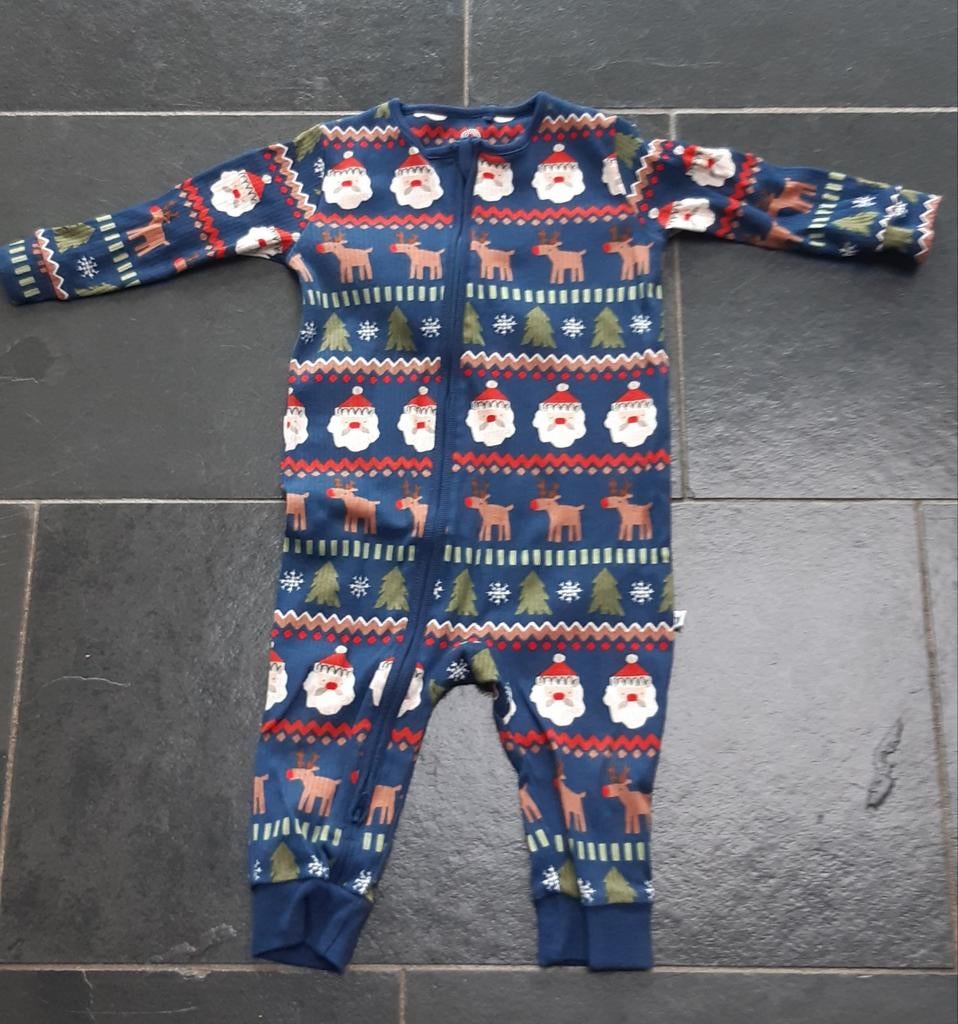 Schattige blauwe kerst onesie van Next Baby., Kinderen en Baby's, Babykleding | Maat 68, Ophalen of Verzenden, Zo goed als nieuw