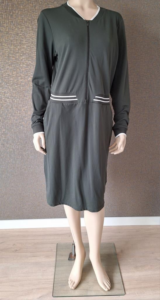 Sandwich travel jurk/ maat XL/ legergroen, Maat 46/48 (XL) of groter, Ophalen of Verzenden, Zo goed als nieuw, Knielengte