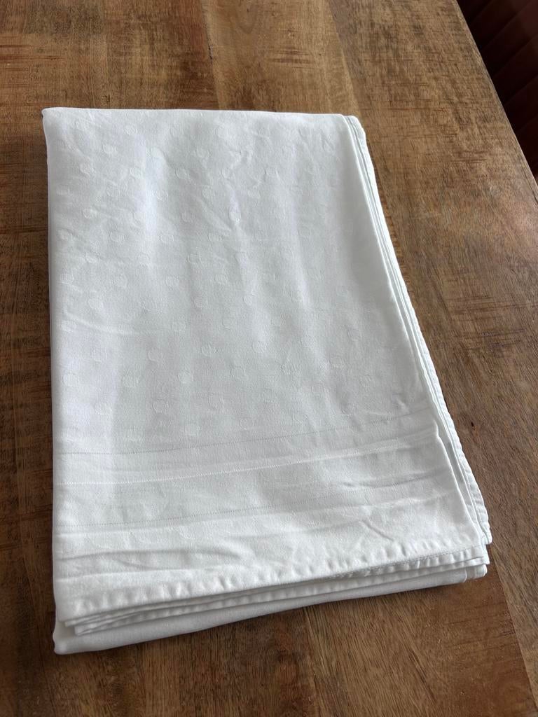 HEMA Tafelkleed wit 140x240cm, Ophalen of Verzenden, Zo goed als nieuw, Rechthoek, Binnen