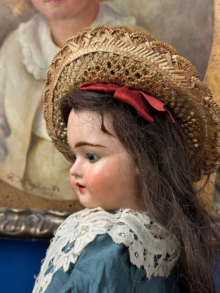 Antieke Franse pop Eden Bebe, papier-mache, prachtig!, Ophalen of Verzenden