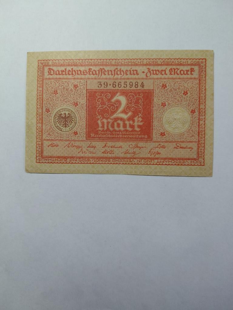 Duitse 2 mark 1920, Ophalen of Verzenden, Duitsland