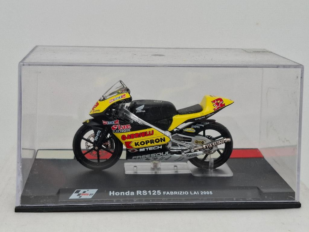 Honda RS125 Motorcycle 1/24 - Fabrizio Lai (2005), Verzenden, Zo goed als nieuw, Motor, Overige merken