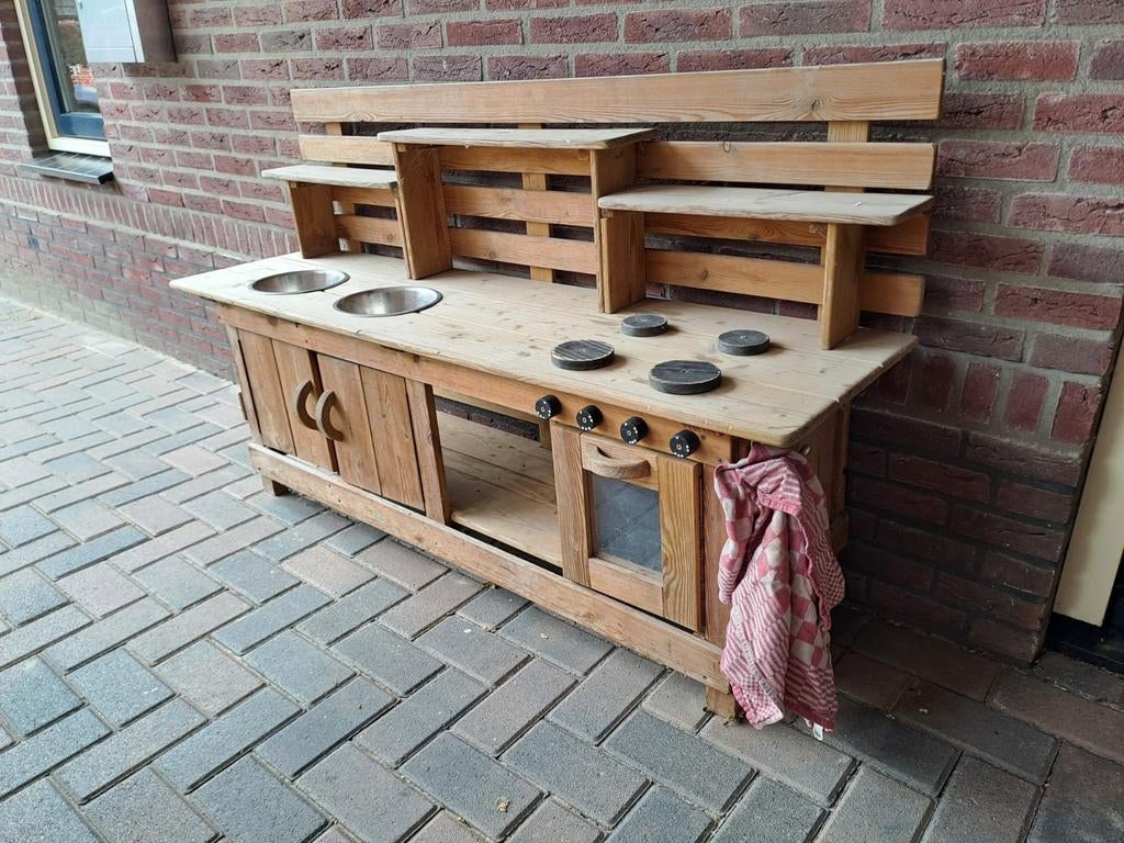 Speelkeuken / buitenkeuken, Kinderen en Baby's, Speelgoed | Speelkeukens, Ophalen, Gebruikt, Hout, Speelkeuken