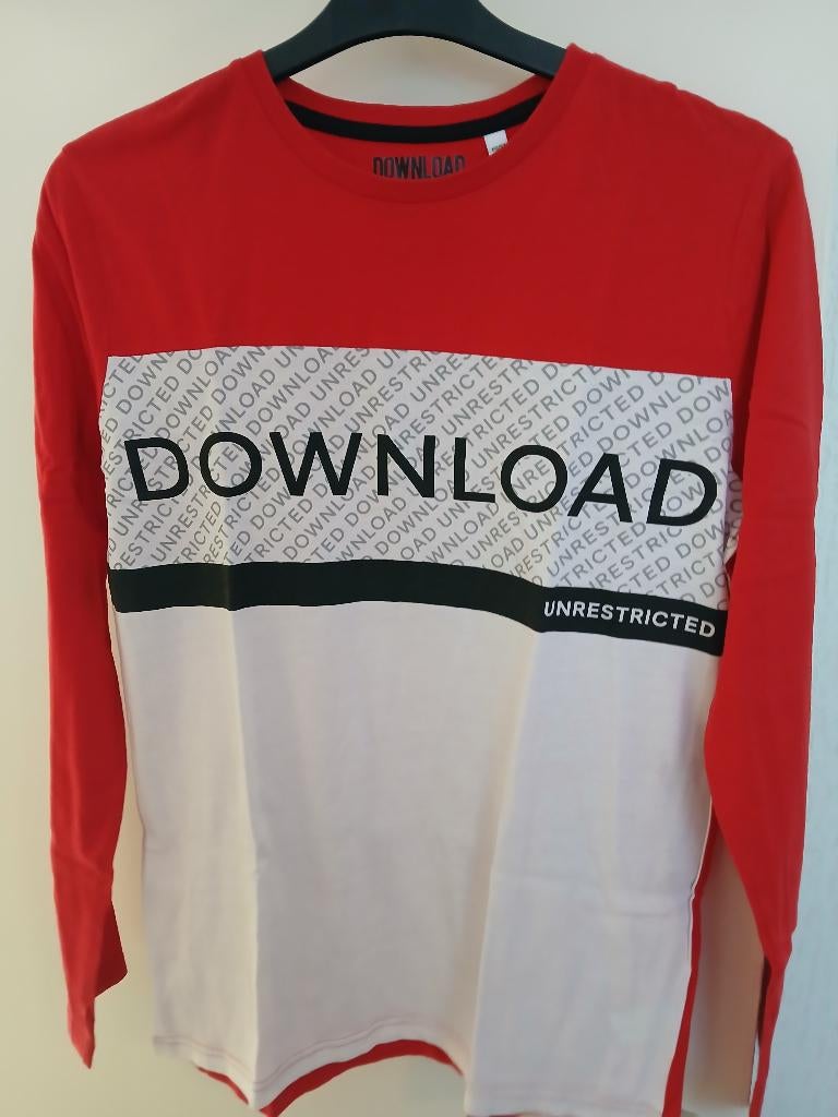 rood download jongen langarm trui maat 158/164, Kinderen en Baby's, Kinderkleding | Maat 158, Ophalen of Verzenden, Zo goed als nieuw