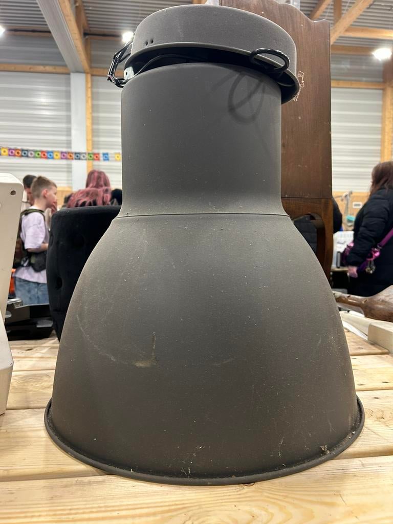 Industriele hanglamp, Huis en Inrichting, Lampen | Hanglampen, Ophalen, Zo goed als nieuw, Metaal, Minder dan 50 cm