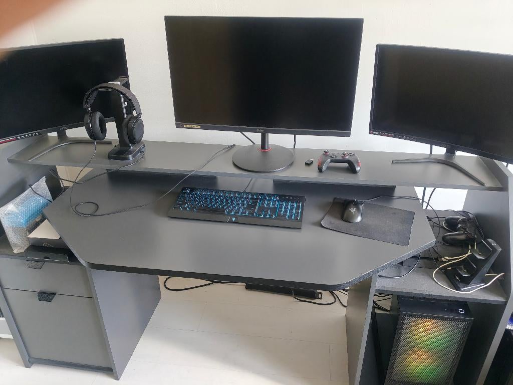 Parisot Antraciet Game bureau (L 180 cm x H 92 cm x D 67 cm), Ophalen, Gebruikt
