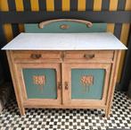 Commode dressoir met marmeren blad., Ophalen, 50 tot 70 cm, 100 cm of meer, 90 tot 105 cm