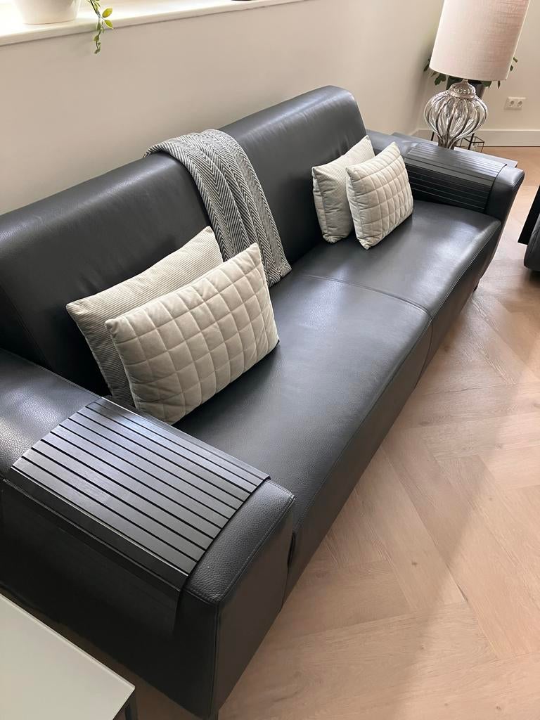 3 zits lederen Gelderland bankstel, Huis en Inrichting, Ophalen, Gebruikt, Driepersoons, Rechte bank