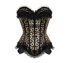 Luipaard korset steampunk dames vrouwen panter satijn, Verzenden, Overige kleuren, Body of Korset