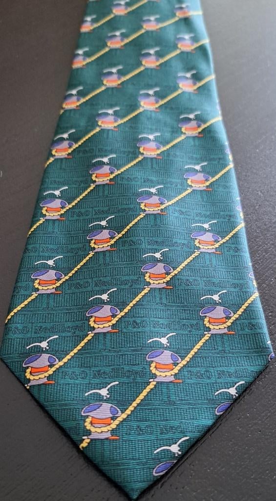 P&O Nedlloyd scheepvaart stropdas groen, Ophalen of Verzenden, Nieuw, Gebruiksvoorwerp