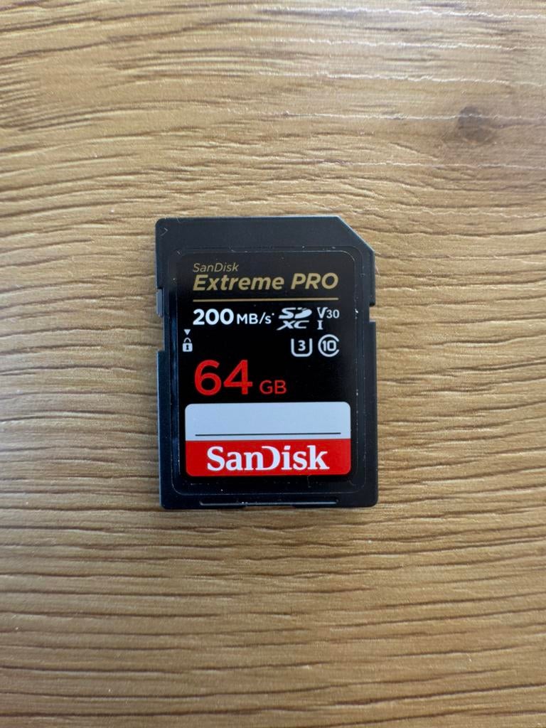 SanDisk Extreme Pro 64GB, Ophalen of Verzenden, Zo goed als nieuw, Fotocamera, 64 GB