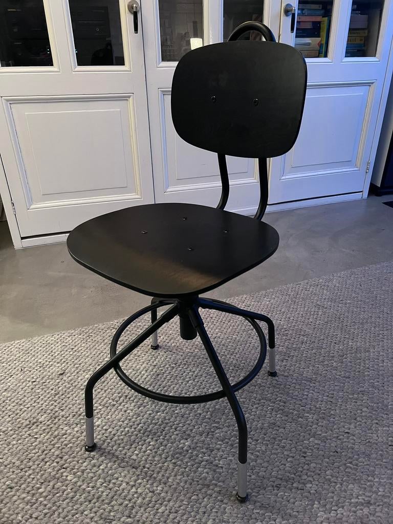 Werkstoel, bureaustoel, draaistoel IKEA,, Huis en Inrichting, Stoelen, Ophalen, Zwart, Zo goed als nieuw, Eén