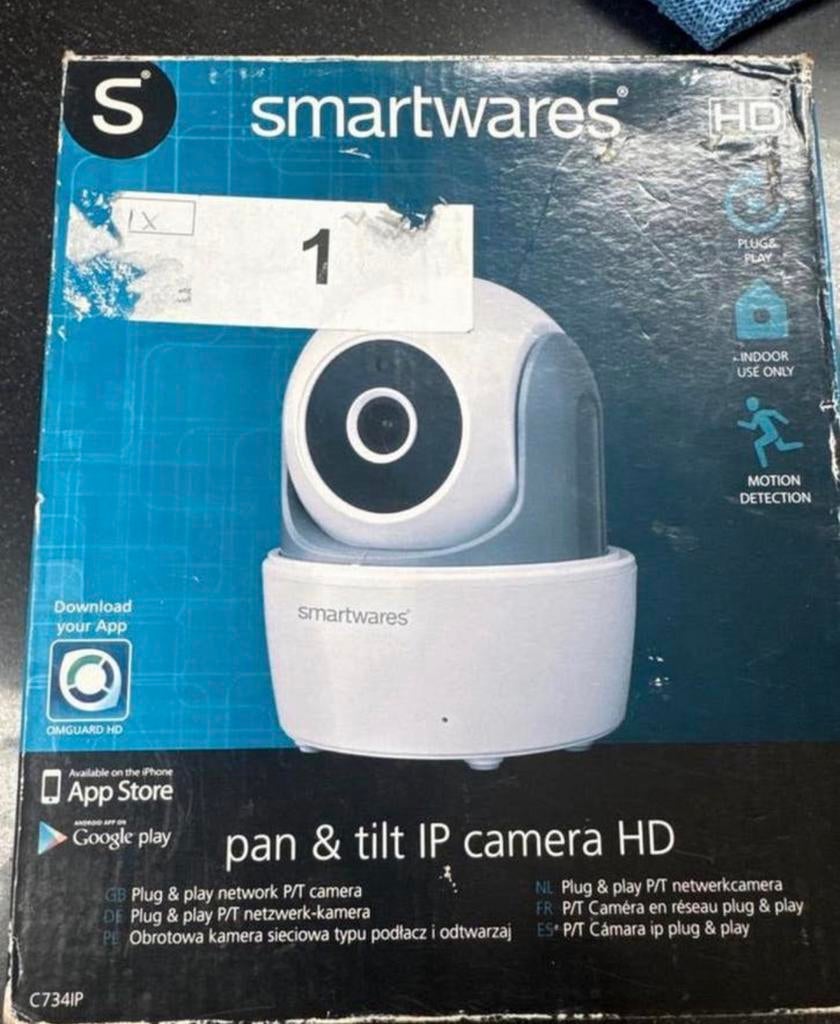 Smartwares IP Camera HD Pan & Tilt, Ophalen of Verzenden, Nieuw, Binnencamera