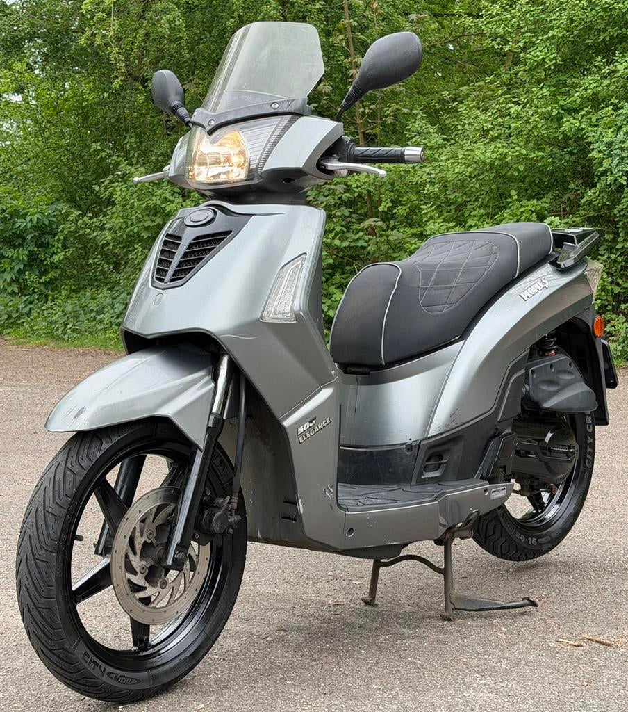 Kymco People S 2015 Glans Grijs Brom in zeer goede staat, Maximaal 45 km/u, Ophalen of Verzenden, Zo goed als nieuw, People S