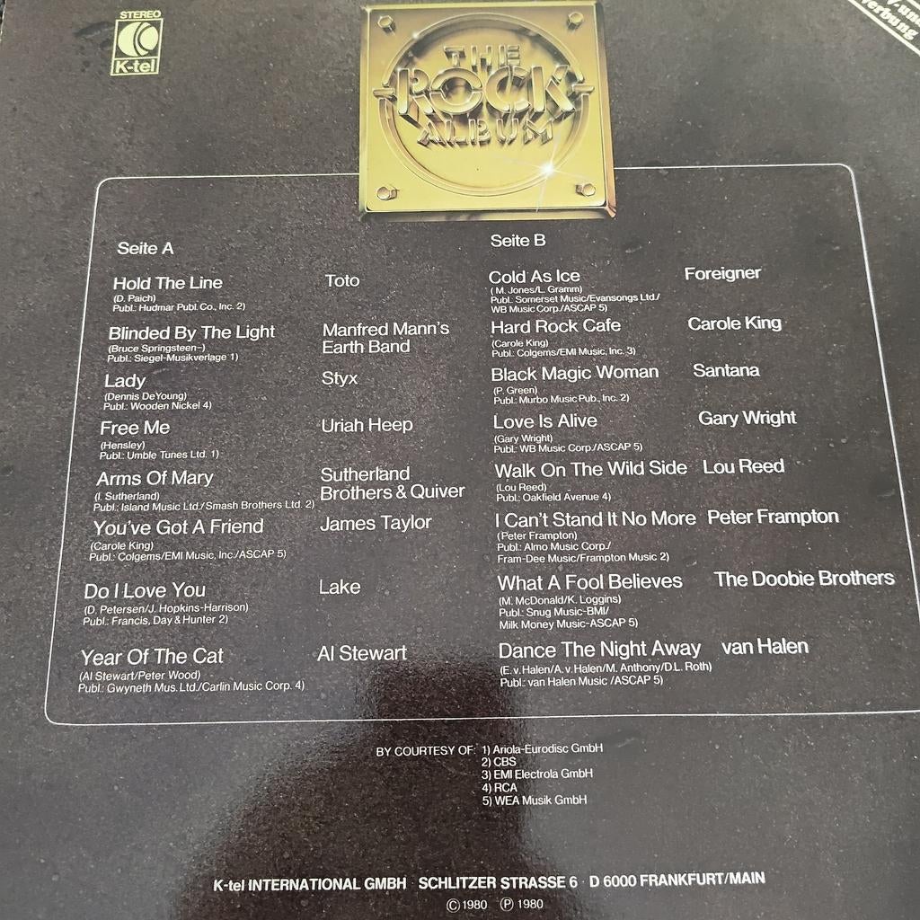 The Rock Album LP - Diverse Artiesten (1980), Cd's en Dvd's, Vinyl | Rock, Ophalen of Verzenden, Gebruikt, Poprock