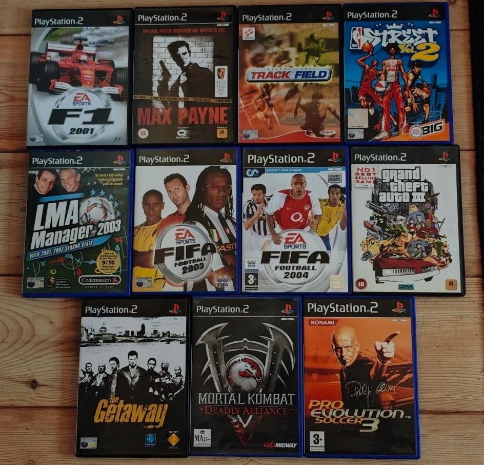 Collectie van 11 stuks PS2 games, Spelcomputers en Games, Games | Sony PlayStation 2, Verzenden, 1 speler, Zo goed als nieuw, Vanaf 3 jaar