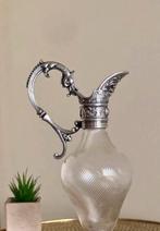 Antieke WMF decanter karaf zilver spiraal glas., Ophalen of Verzenden