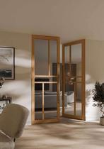 Weekamp binnendeur met glas Japandi - Uniek - Stomp en opdek, Niet ingevuld, 80 tot 100 cm, Binnendeur, Niet ingevuld