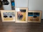 3x Ikea fotolijsten 50x40 cm - Hout, Ophalen, Minder dan 50 cm, Gebruikt, 50 tot 75 cm