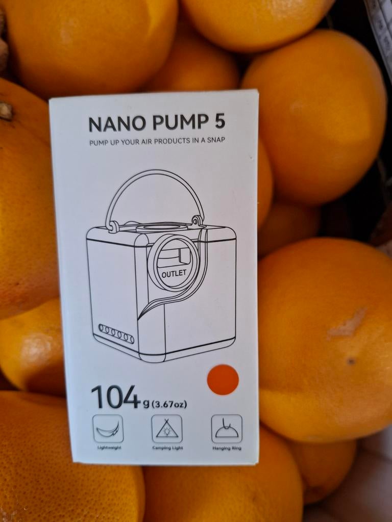 NANO PUMP 5: Compacte elektrische luchtpomp met licht, Ophalen of Verzenden