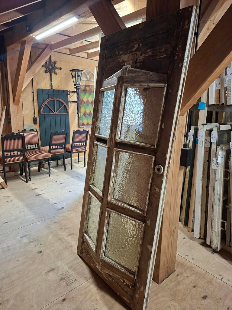 Grote voorraad gebruikte glas in lood ramen en deuren, Ophalen, Glas in lood