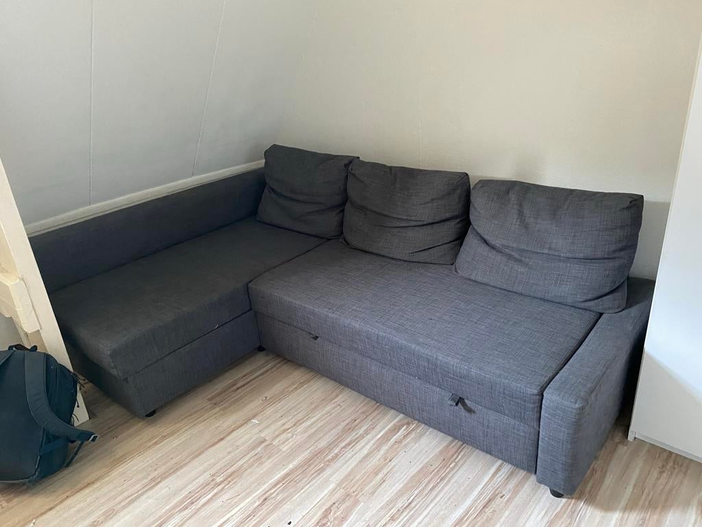 Ikea slaapbank met opbergvak - grijs (220x155 cm), Huis en Inrichting, Slaapkamer | Slaapbanken, Ophalen, Gebruikt, Tweepersoons