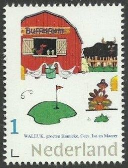 persoonlijke zegel Buffelfarm en camping WALEUK, Postzegels en Munten, Postzegels | Nederland, Ophalen of Verzenden, Na 1940, Postfris