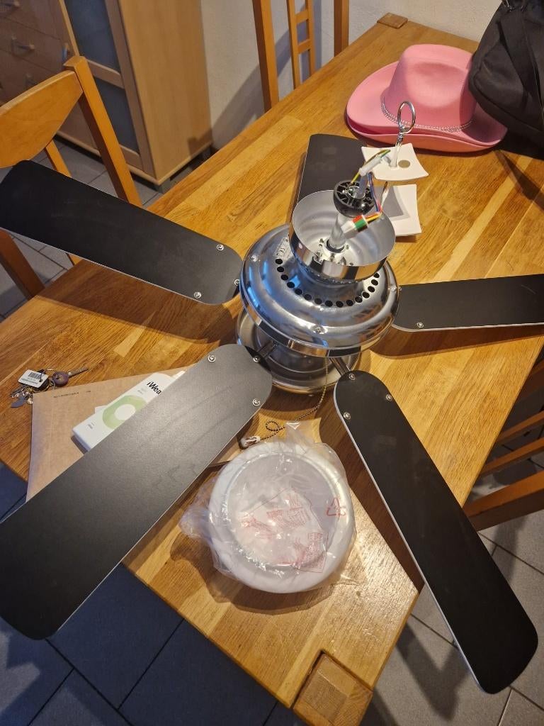 Plafondventilator met lamp, Ophalen, Zo goed als nieuw, Plafondventilator