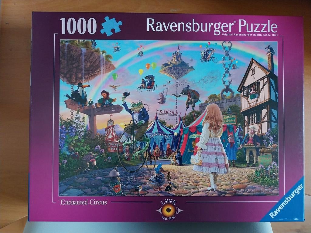 Ravensburger Puzzel - Enchanted Circus - 1000 Stukjes, Hobby en Vrije tijd, Ophalen of Verzenden, 500 t/m 1500 stukjes, Zo goed als nieuw