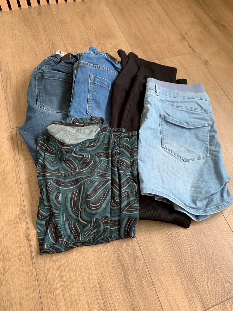 Zwangerschapskleding pakket maat M, Maat 38/40 (M), Blauw, Ophalen of Verzenden, Gedragen