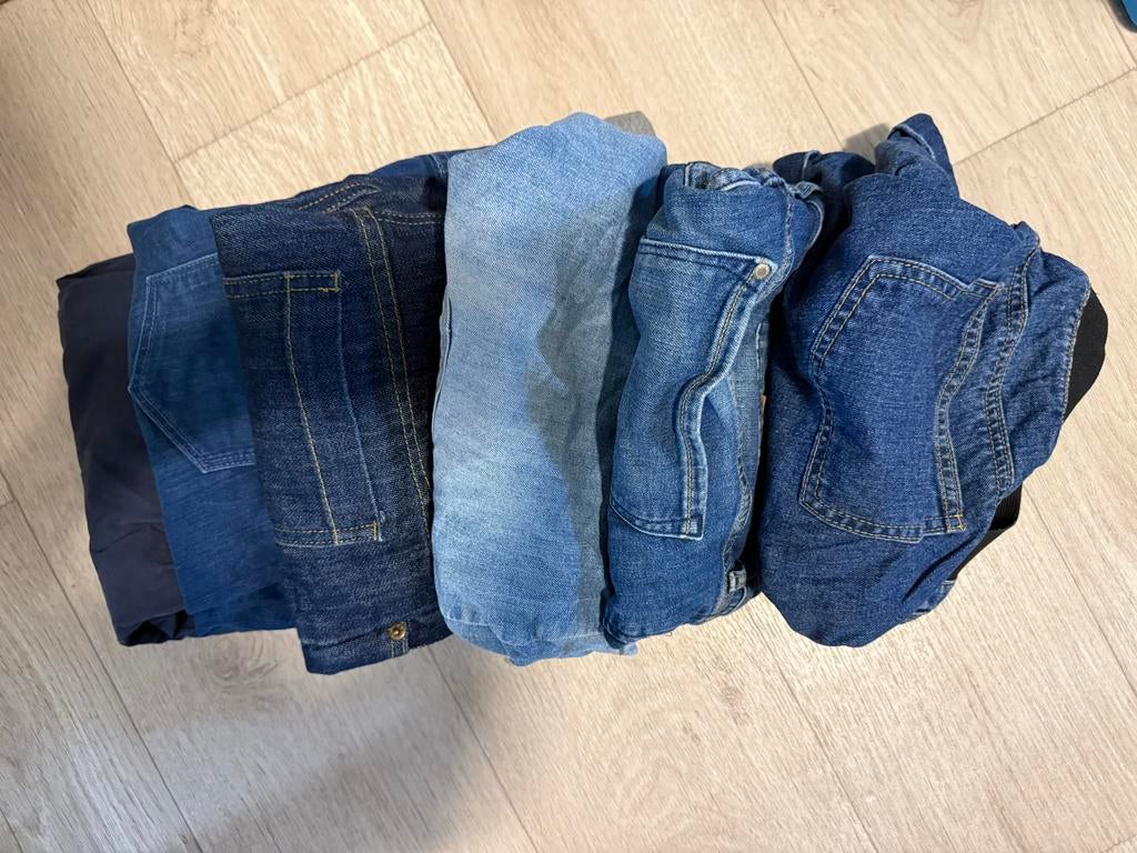 6 zwangerschaps korte broeken, Kleding | Dames, Positiekleding, Maat 38/40 (M), Blauw, Ophalen of Verzenden, Zo goed als nieuw