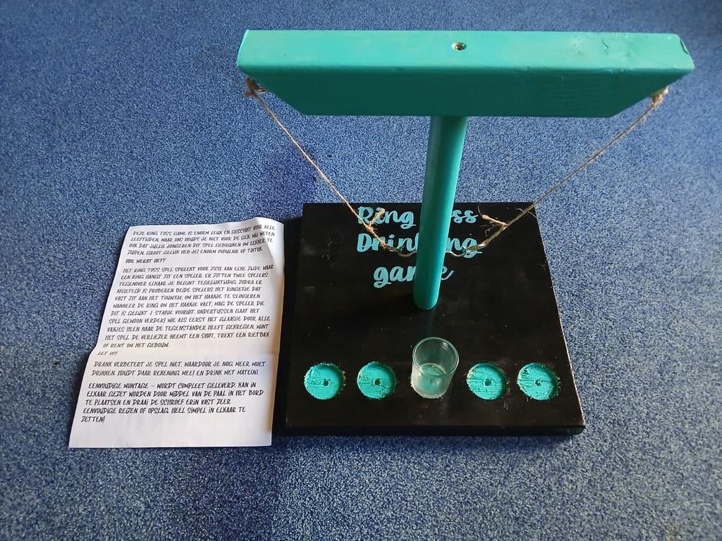 Drink spel ring toss, Een of twee spelers, Ophalen, Zo goed als nieuw