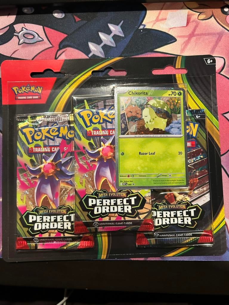 Pokemon - Perfect order 3 pack blister, Ophalen of Verzenden, Nieuw, Losse kaart, Foil