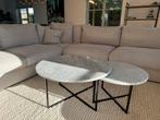 Set van 2 Carrara marmeren salontafels, Ophalen, 50 tot 100 cm, Rond, Zo goed als nieuw