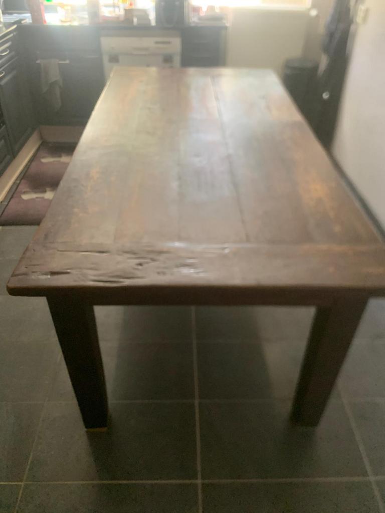 Koloniale eettafel, Huis en Inrichting, Tafels | Eettafels, Ophalen, Gebruikt, 200 cm of meer, 50 tot 100 cm