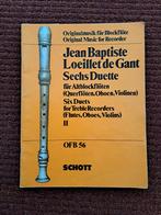 JEAN BAPTISTE LOEILLET DE GANT sechs duette, Gebruikt, Overige genres, Overige soorten, Ophalen of Verzenden