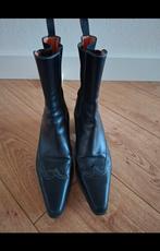 Santoni zwart leren enkellaarzen maat 39, Zwart, Lage of Enkellaarzen, Ophalen of Verzenden, Zo goed als nieuw