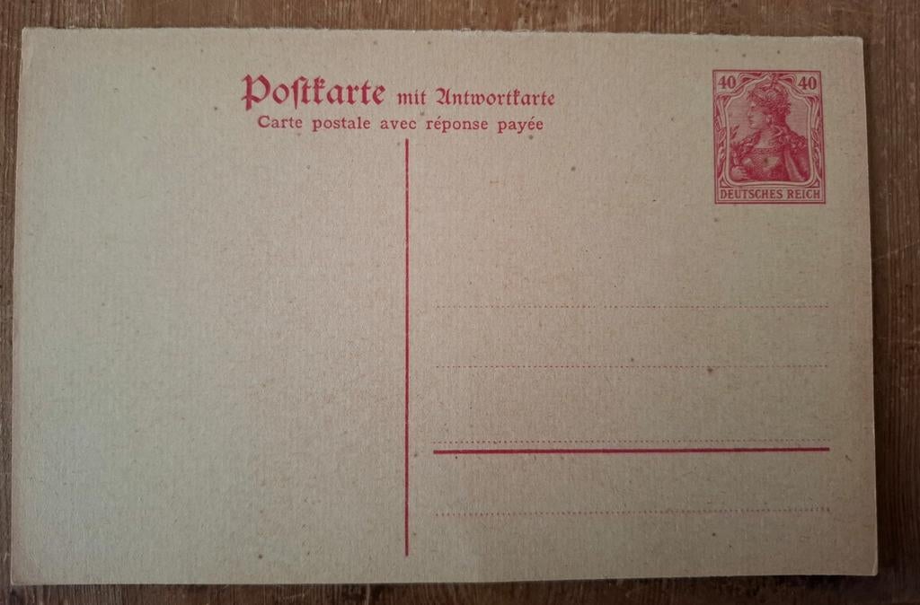 Duitsland briefkaart met antwoord kaart, Ophalen of Verzenden, Overige periodes